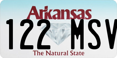 AR license plate 122MSV