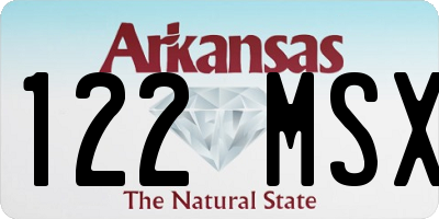 AR license plate 122MSX
