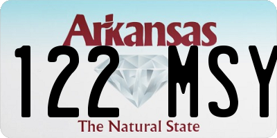 AR license plate 122MSY