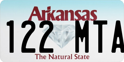 AR license plate 122MTA