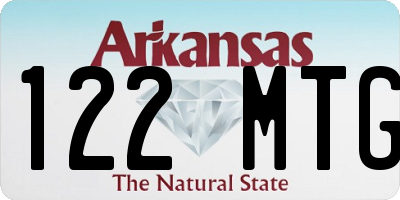 AR license plate 122MTG