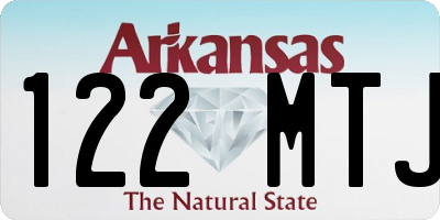 AR license plate 122MTJ