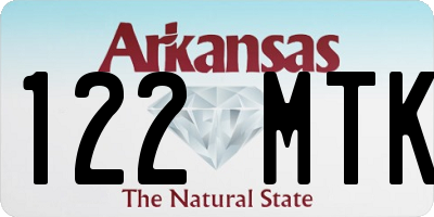 AR license plate 122MTK