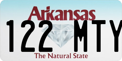 AR license plate 122MTY