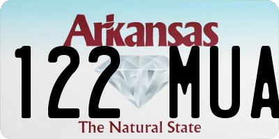 AR license plate 122MUA
