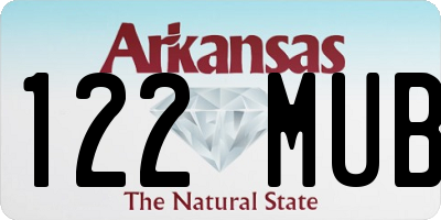 AR license plate 122MUB