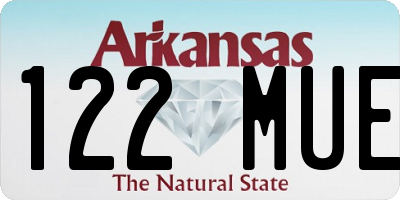 AR license plate 122MUE