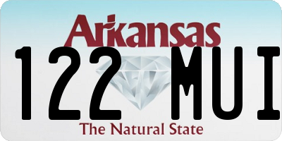 AR license plate 122MUI