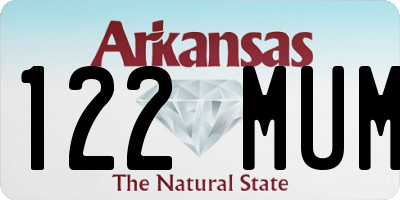 AR license plate 122MUM