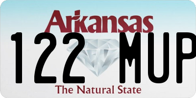AR license plate 122MUP