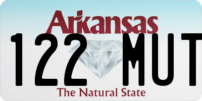 AR license plate 122MUT