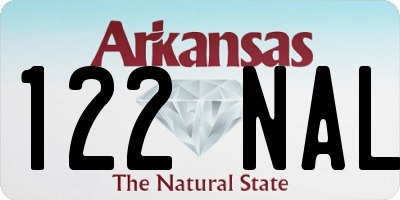 AR license plate 122NAL