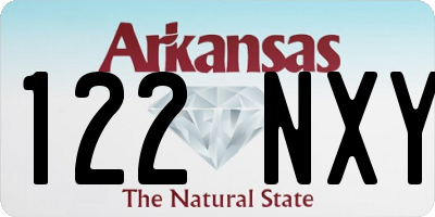 AR license plate 122NXY