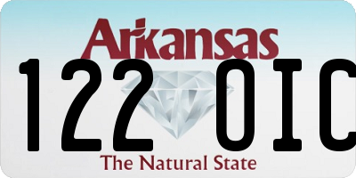 AR license plate 122OIC
