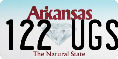 AR license plate 122UGS