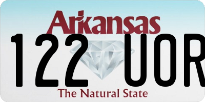 AR license plate 122UOR