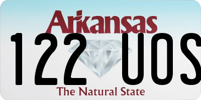 AR license plate 122UOS