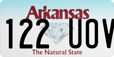 AR license plate 122UOV