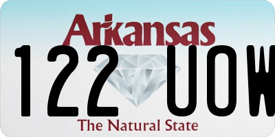AR license plate 122UOW