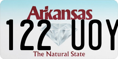 AR license plate 122UOY