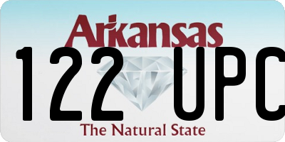 AR license plate 122UPC