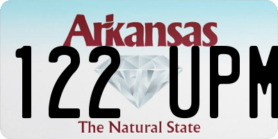 AR license plate 122UPM