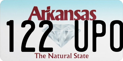 AR license plate 122UPO