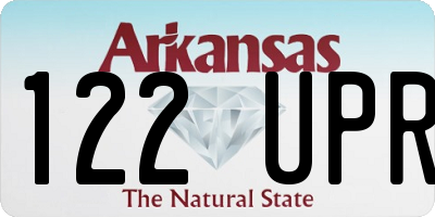 AR license plate 122UPR
