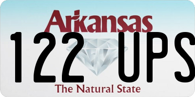 AR license plate 122UPS