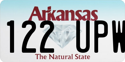 AR license plate 122UPW