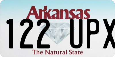 AR license plate 122UPX