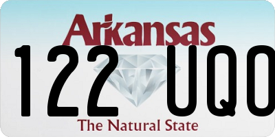 AR license plate 122UQO