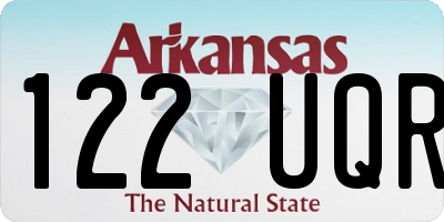 AR license plate 122UQR