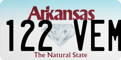 AR license plate 122VEM