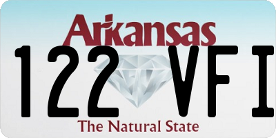 AR license plate 122VFI