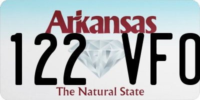 AR license plate 122VFO