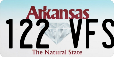 AR license plate 122VFS
