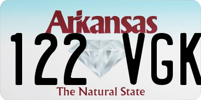 AR license plate 122VGK