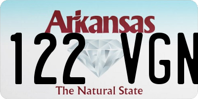 AR license plate 122VGN