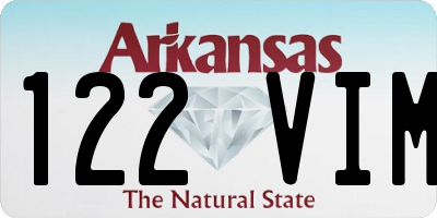 AR license plate 122VIM