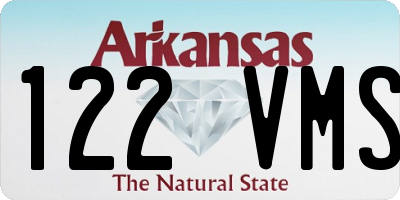 AR license plate 122VMS