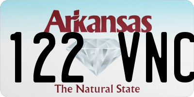 AR license plate 122VNC