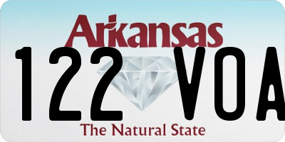 AR license plate 122VOA