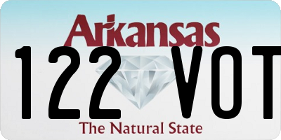 AR license plate 122VOT
