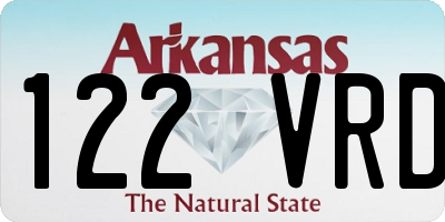 AR license plate 122VRD