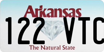 AR license plate 122VTC