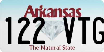 AR license plate 122VTG