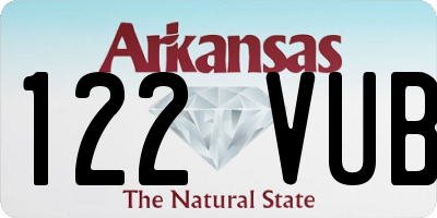 AR license plate 122VUB