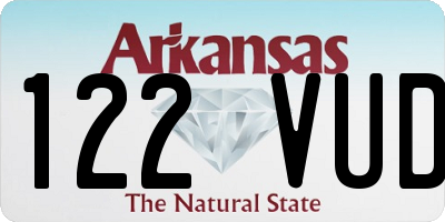 AR license plate 122VUD
