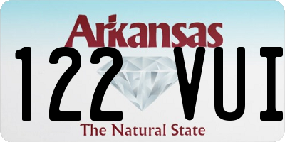 AR license plate 122VUI